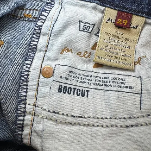 7 For All Mankind Bootcut Jeans Mid Rise Women’s 29 Denim USA Y2K Retro Preppy - Picture 4 of 16